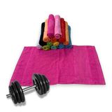 Kit 10 Toalhas Academia 26x43cm 100% Algodão Preto