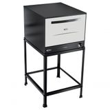Forno Topmaxx 112 Litros Preto E Branco Com Pedestal