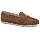 Mocassim Comfortflex Em Couro Ref 2561332-2 Marrom 036