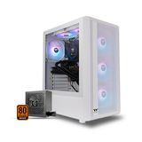 Gabinete Gamer Thermaltake S200tg 4 Fans Argb C/fonte 650w Midtower Branco - Ca-3x2-65m6wz-00&#39;