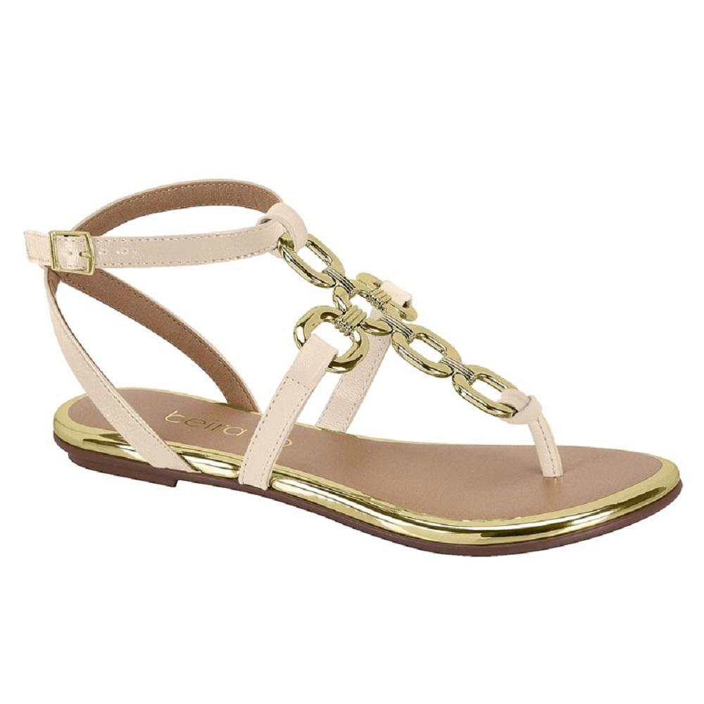 Rasteirinha Beira Rio Ref 8367.668.9569 Creme 036