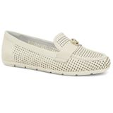 Mocassim Comfortflex Em Couro Ref 2561332-1 Creme 036