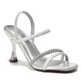 Sandalia Via Marte Salto Alto Ref 149-008-03 Prata 039