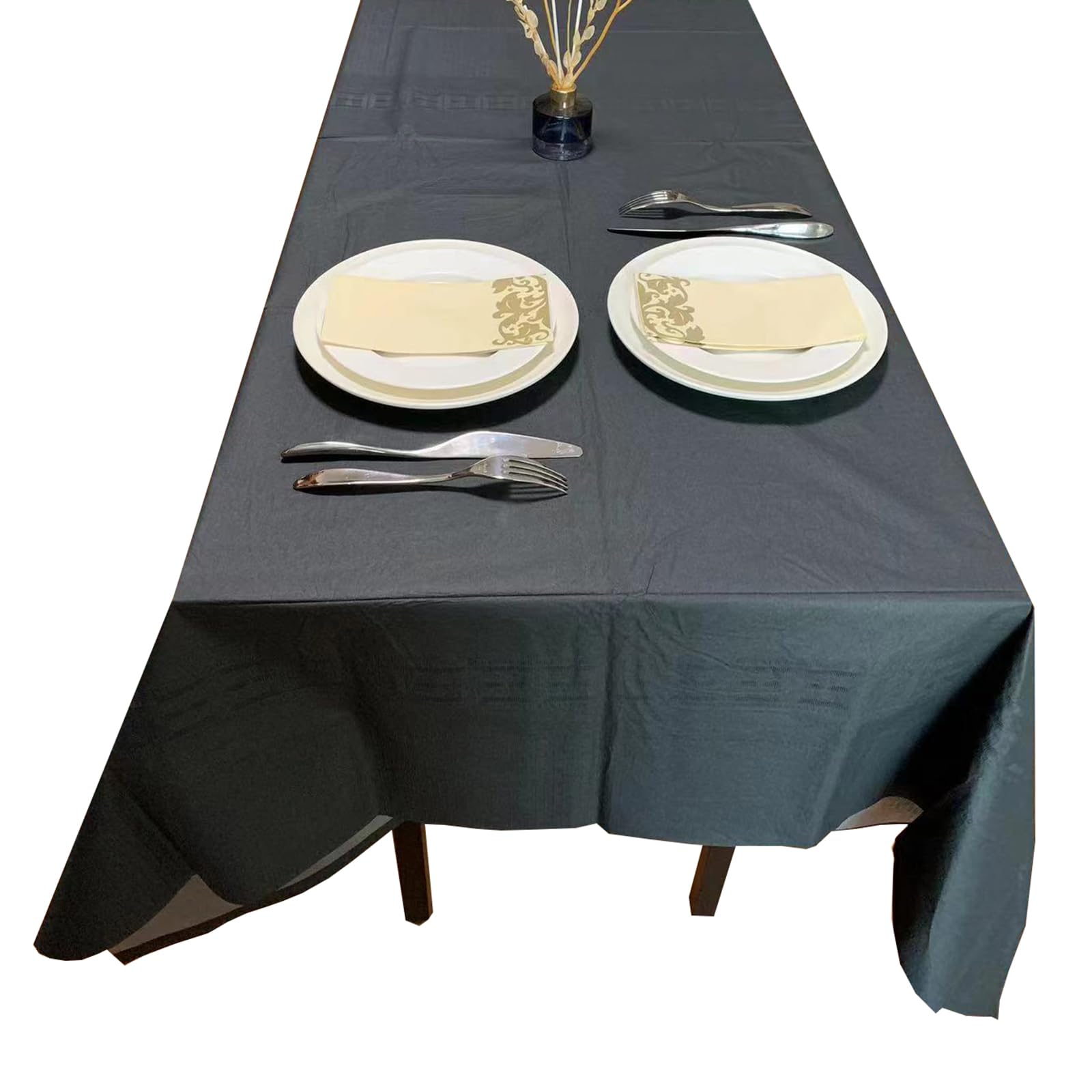 [toalha De Mesa] Papel Preto Dozobeede Descartável 54x108 Em 6 Pacotes