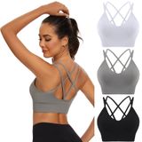 Sutiã Esportivo Sykooria High Impact Running Yoga, 3 Pacotes Femininos
