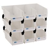Caixas De Armazenamento Aercana De Plástico Branco Montadas Na Parede (pacote De 9)