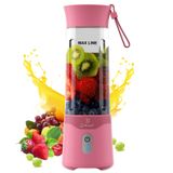 Liquidificador Portátil Cokunst 530ml Usb Recarregável 6 Lâminas Rosa