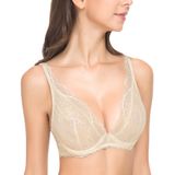 Sutiã Wingslove Sheer Lace Plunge, Sem Forro, Cobertura Total, Nua