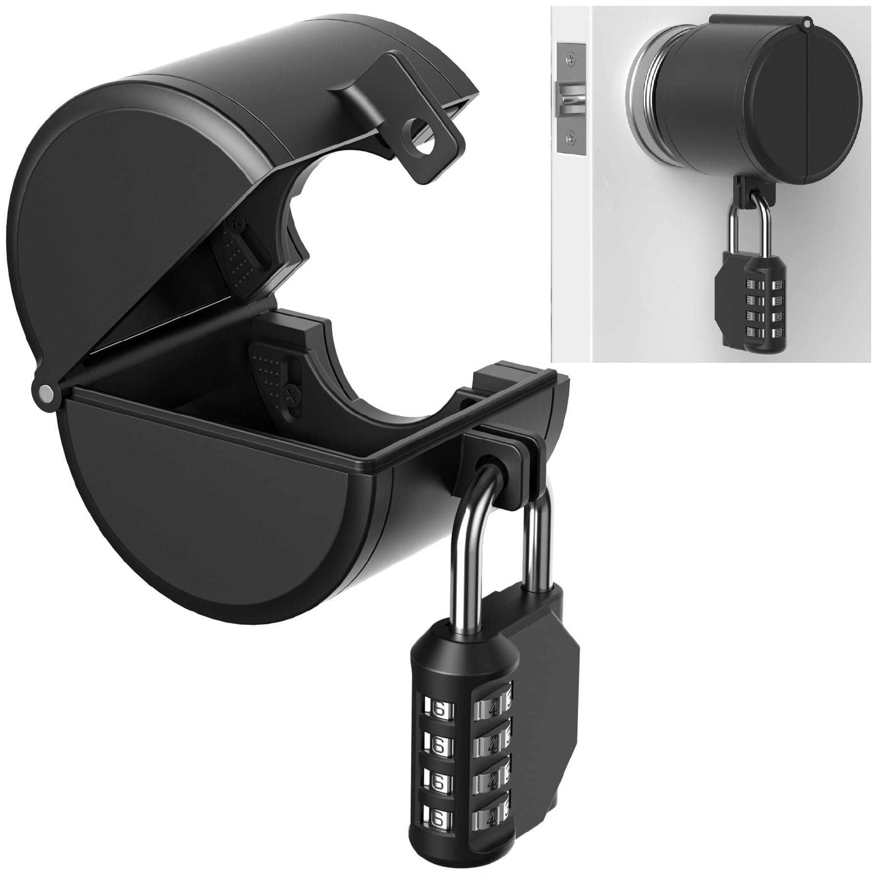 Dispositivo De Bloqueio De Maçaneta De Porta Ast Security Com Cadeado Combinado