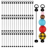 Barras De Chaveiro Frisáveis Peutier Black Metal 50 Unidades (8,5 Cm)