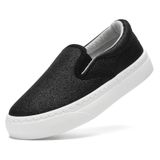 Tênis Infantis Xinlanlin Low Top Slip On Canvas Preto