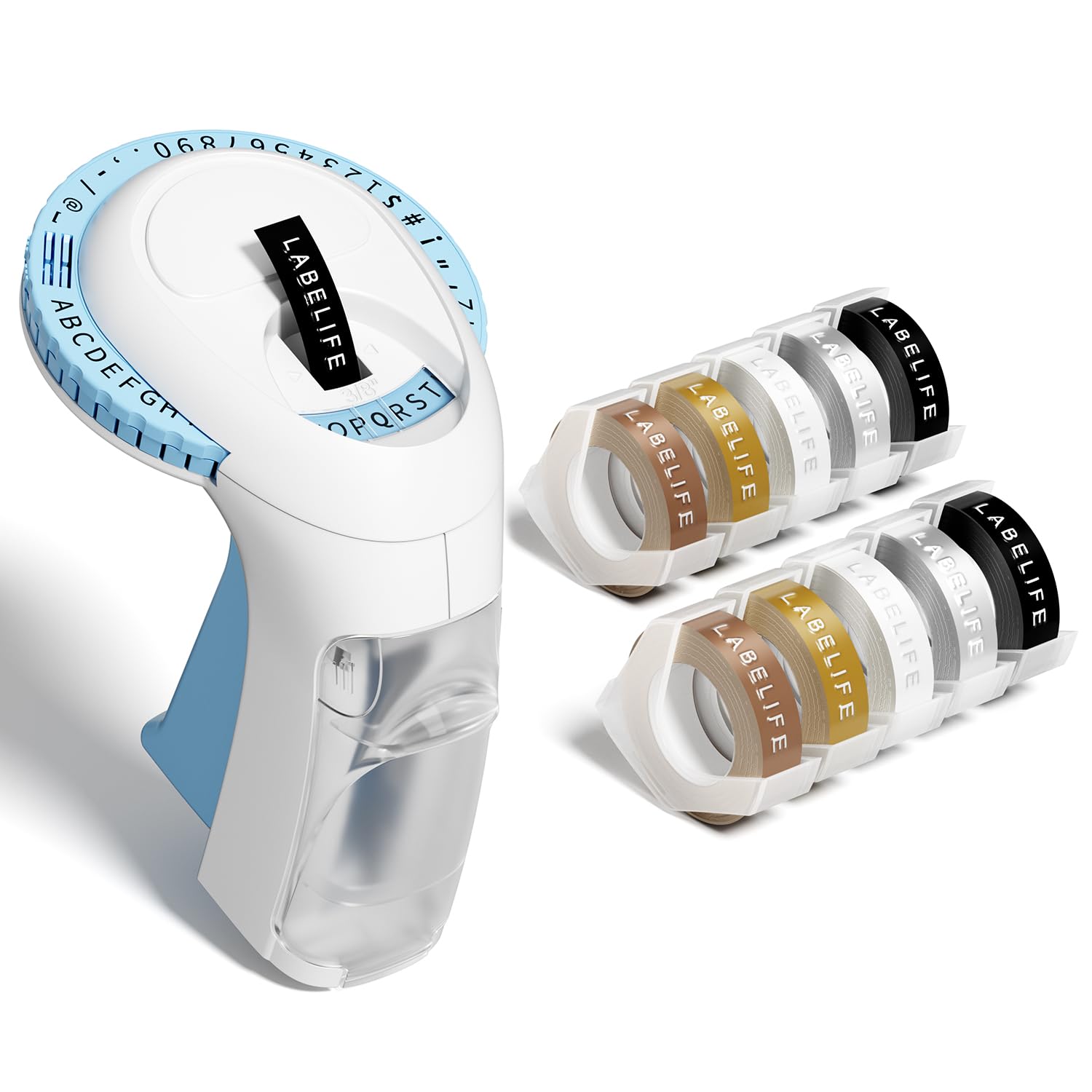 Máquina De Fazer Etiquetas Em Relevo Labelife Omega S Com 10 Fitas