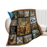 Cobertor Taimeng Deer Hunting Deer Deer Elk Forest Fleece 100x125cm