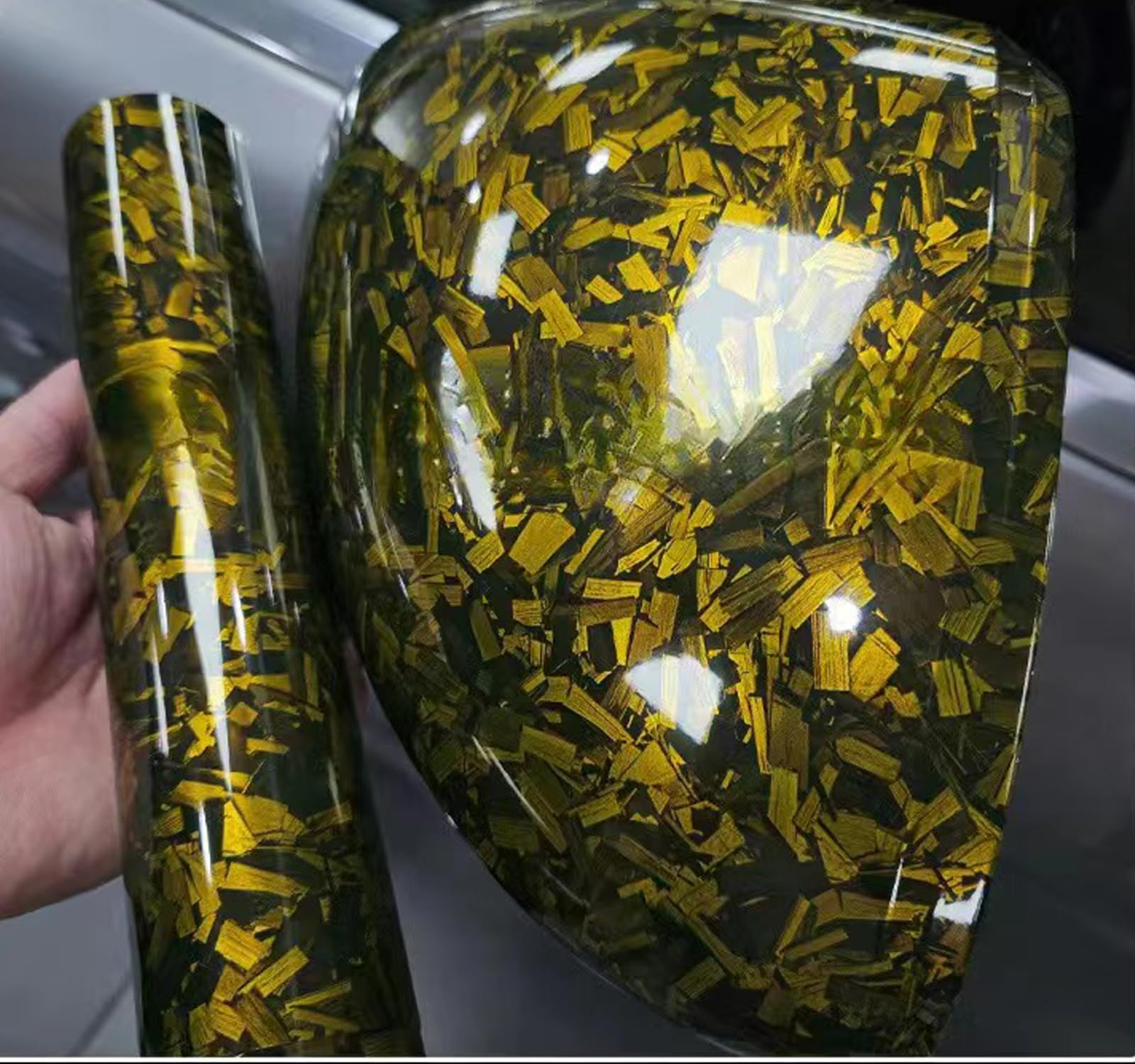 Vinil Para Embalagem De Carro Asendiway Gold Forged Carbon Fiber High ...
