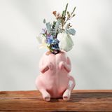 Vaso De Cerâmica Saang &amp; Jat Pink Turkey Decoração Engraçada De Ação De Graças
