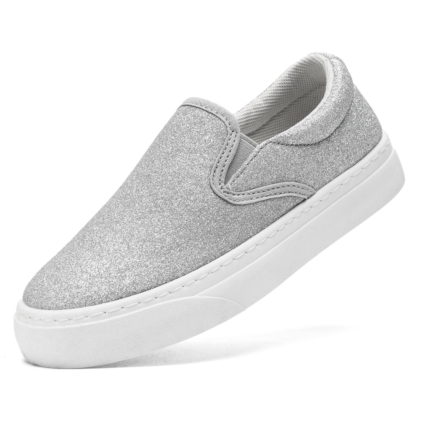 Tênis Infantis Xinlanlin Low Top Slip On Canvas Silver