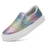 Tênis Infantis Xinlanlin Rainbow Gradient Canvas Slip On