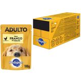 Caixa 18un Ração Úmida Pedigree Sachê Cães Adultos Frango Ao Molho 100g