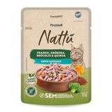 Ração Úmida Premier Nattu Sachê Gatos Castrados Frango, Abóbora, Brócolis E Quinoa 70g