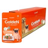 Caixa 20un Ração Úmida Sachê Golden Gourmet Cães Adultos Porte Pequeno Frango 85g