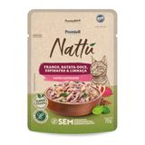 Ração Úmida Premier Nattu Sachê Gatos Castrados Frango, Batata Doce, Espinafre E Linhaça﻿ 70g