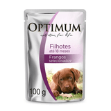 Ração Úmida Optimum Sachê Cães Filhotes Até 18 Meses Frango 100g