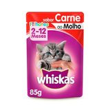 Ração Úmida Whiskas Sachê Gatos Filhotes Carne Ao Molho 85g
