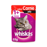 Ração Úmida Whiskas Sachê Gatos Adultos Carne Jelly 85g