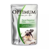 Ração Úmida Optimum Sachê Cães Adultos Raças Pequenas Frango 100g