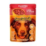 Caixa 12un Ração Úmida Special Dog Sachê Filhote Carne 100g