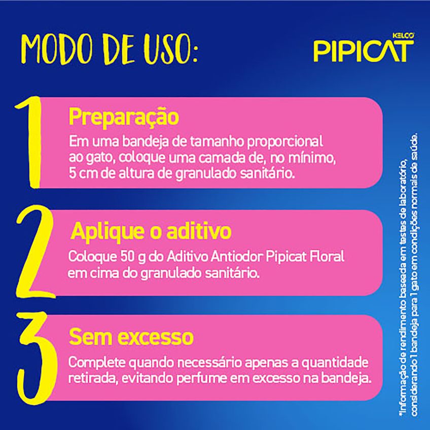 Kit Com 4 Aditivo Pipicat Antiodor Floral 500g - imagem 3