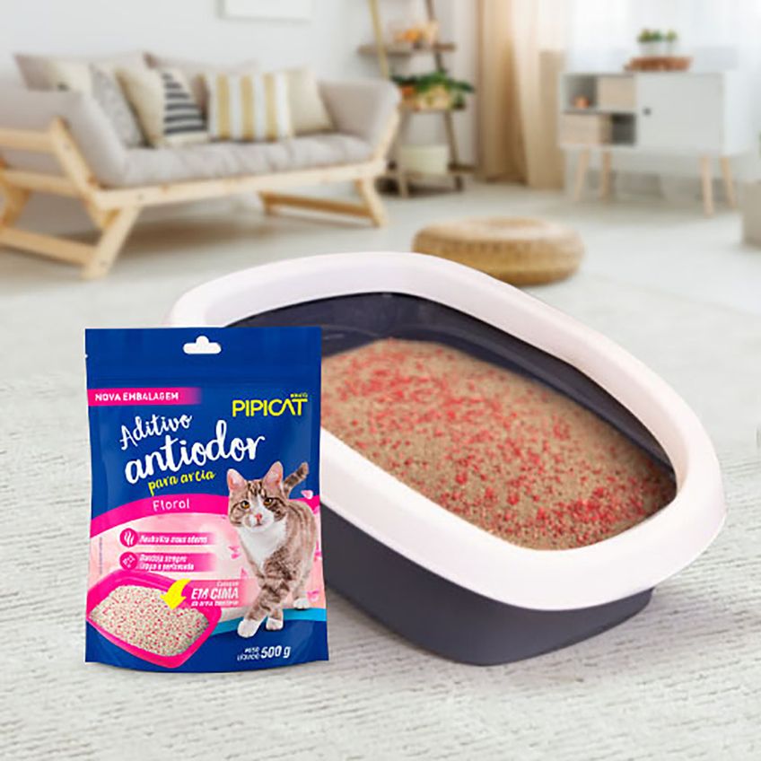 Kit Com 4 Aditivo Pipicat Antiodor Floral 500g - imagem 4