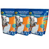 Kit 3 Areias Higiênicas Chalesco Cristais De Sílica Gatos 1,8kg