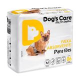 Fralda Descartável Dogs Care Cães Machos 6 Unidades Tam M