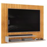 Painel Ripado Para Tv 55 Pol 134cm Lipe D05 Cedro Bali - Lyam Decor