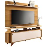 Rack Para Sala Dorian Com Painel Para Tv 70 Pol Contour B01 Cinamomo Off White - Lyam Decor