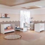 Berço 4 Em 1 Vira Escrivaninha Para Colchão 60x130cm Multimóveis Mp4349 Branco