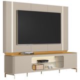 Rack Para Sala Led Com Painel Para Tv 70 Pol Elysia L05 Tauari Off White Fosco - Lyam Decor