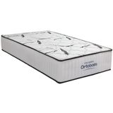 Colchão Solteiro 88x188x28 Espuma Hr45 Bordado Highfoam Cinza Branco - Ortobom