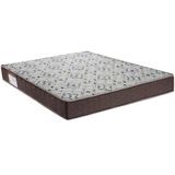 Colchão Queen 158x198x18 Espuma D45 Bordado Iso Marrom Branco - Ortobom