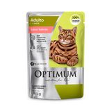 Ração Úmida Optimum Sachê Para Gatos Adultos Sabor Salmão 85g