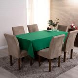 Toalha De Mesa Basic Lisa Oxford Decoração 1,45m X 1,40m Para 4 Lugares Verde 100% Poliéster