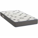 Colchão Solteiro 88x188x17 Espuma D33 Bordado Light Branco Azul - Ortobom