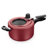 Panela De Pressão Antiaderente Visor De Vidro 3,0l Cereja