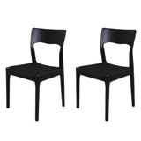 Kit 2 Cadeiras De Jantar Caravela Com Base Em Madeira Assento Em Corda Náutica Para Área Gourmet Sala De Estar Varanda