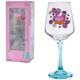 Taca De Vidro Dia Das Mae 430ml Para Vinho / Gin / Drinks