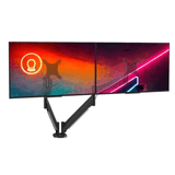 Suporte De Mesa Para Monitor Até 24" Articulado Duplo Com Regulagem Contínua De Altura Octoo Clipway-m2 (preto)