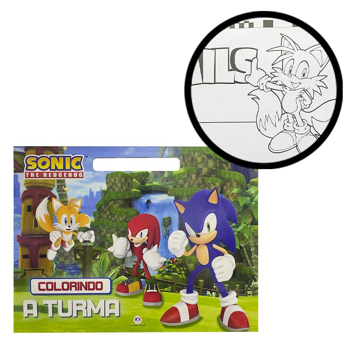 Kit Do Sonic Com Livros De Atividades E Passatempos Colorir