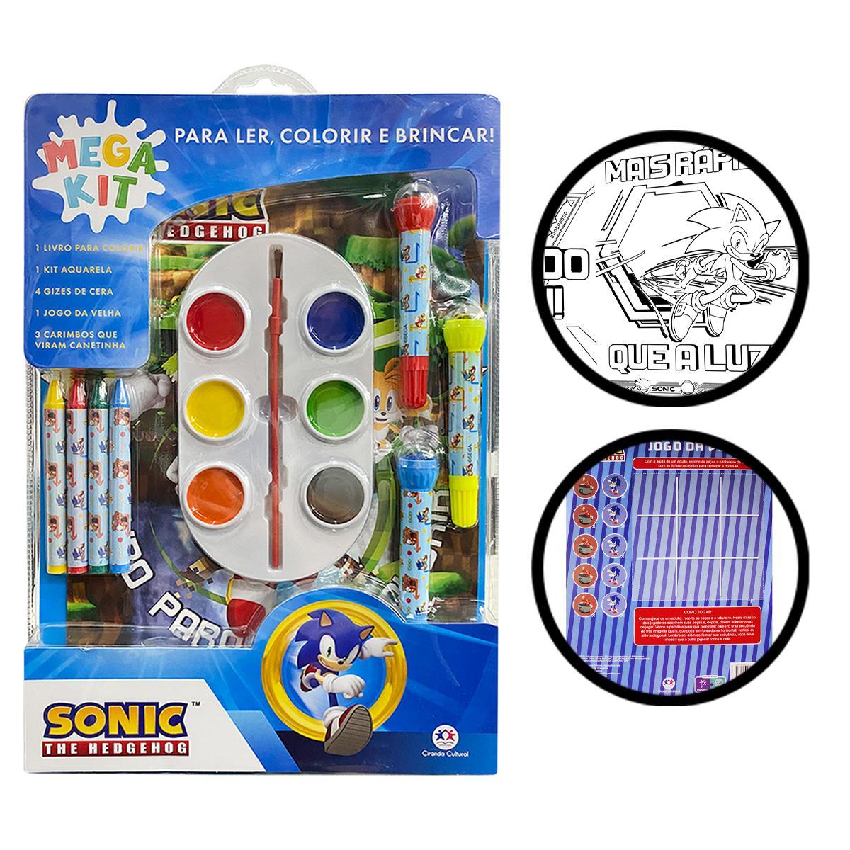 Kit Do Sonic Com Livros De Atividades E Passatempos Colorir