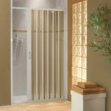Porta Box Sanfonada Para Chuveiro Pvc 70x185cm Branco
